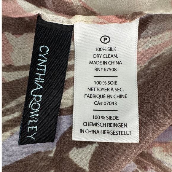 Cynthia Rowley 100% silk abstract watercolor floral long scarf 12.5 x 66” - Picture 6 of 9